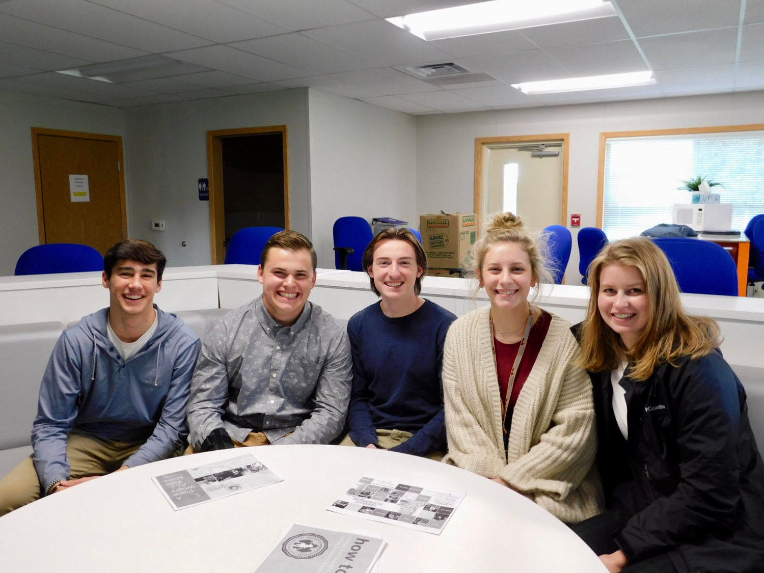 A team of Ridgefield Center for Advanced Professional Studies students created a design for an inclusive playground. Left to right: Nathan Neil, Hunter Abrams, Ethan Barnette, Brooke Weese and Aida Sinks. 