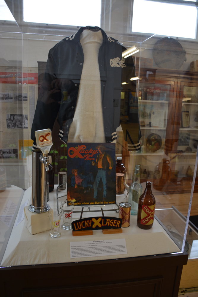 One portion of the exhibit is host to Lucky Lager memorabilia. Started in 1934, Lucky Lager was a prominent West Coast brewery that reached Vancouver in the 1950s. 