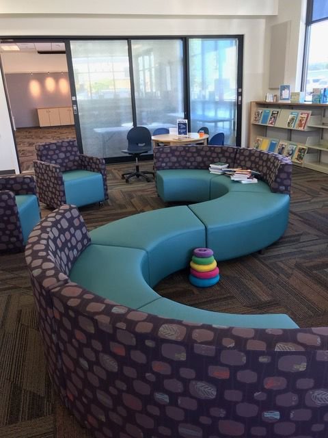 A peek inside in the children’s section of the Battle Ground Community Library after its recent facelift.