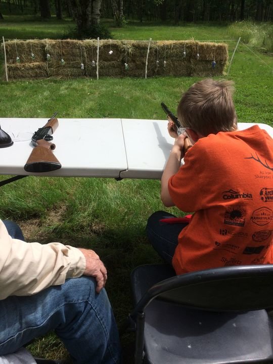 Certified firearm safety instructors from the Washington Department of Fish and Wildlife taught kids safe gun handling and shooting skills with BB guns at Faith Outfitters’ Trout Camp.