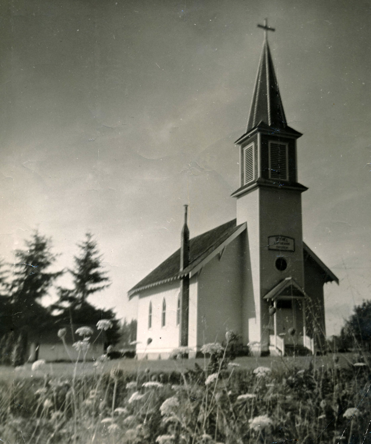 The originally constructed Bethel Lutheran Church, originally the Norwegian Lutheran Skjold Congregation.