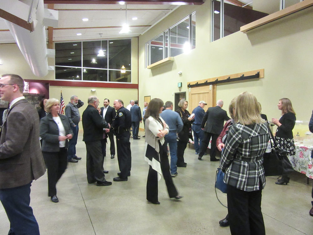 A MIXTURE OF Battle Ground city staff, council members and community members turned out for an Open House event at the Battle Ground Community Center on March 3 to meet the six finalists competing for the job of Battle Ground city manager. 