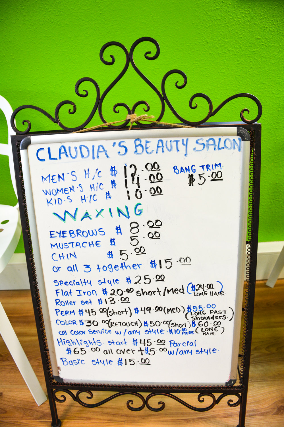 THE NEW CLAUDIA’S Beauty Salon in La Center, offers reasonable prices for men’s, women’s and children’s haircuts. The salon is open from 9 a.m. to 8 p.m., Tuesday through Sunday. Walk-ins are welcome, but appointments are preferred.