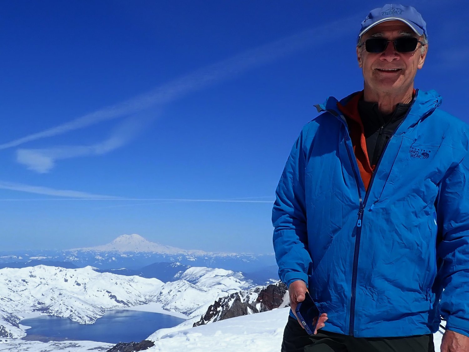Neal Kirby poses for a photograph after reaching the summit of Mount St. Helens on March 31. In addition to being a longtime educator and principal in Lewis County, Kirby is the chairman of the Olympia Branch of Mountaineers.