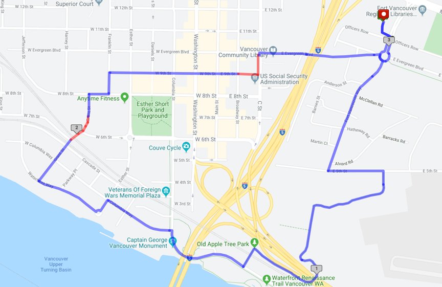 Last year, 5K runners ran this route around downtown Vancouver. This year, runners can choose to run this route or one of their own.