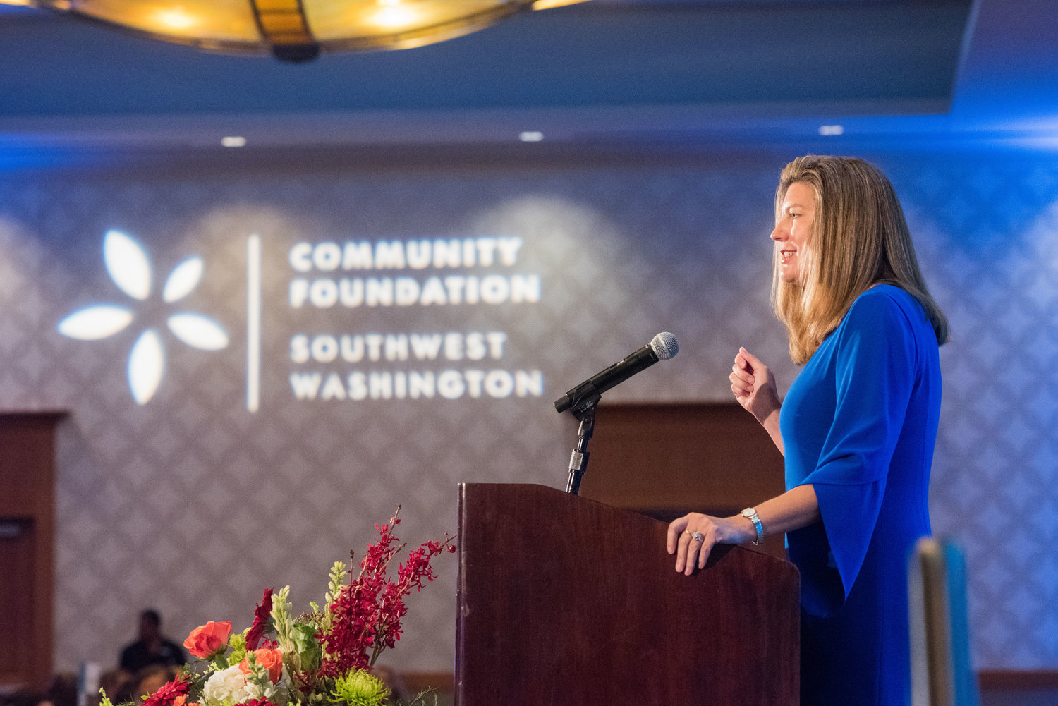 Community Foundation for Southwest Washington President Jennifer Rhoads provides an update on the foundation during the organization’s 2019 annual luncheon.