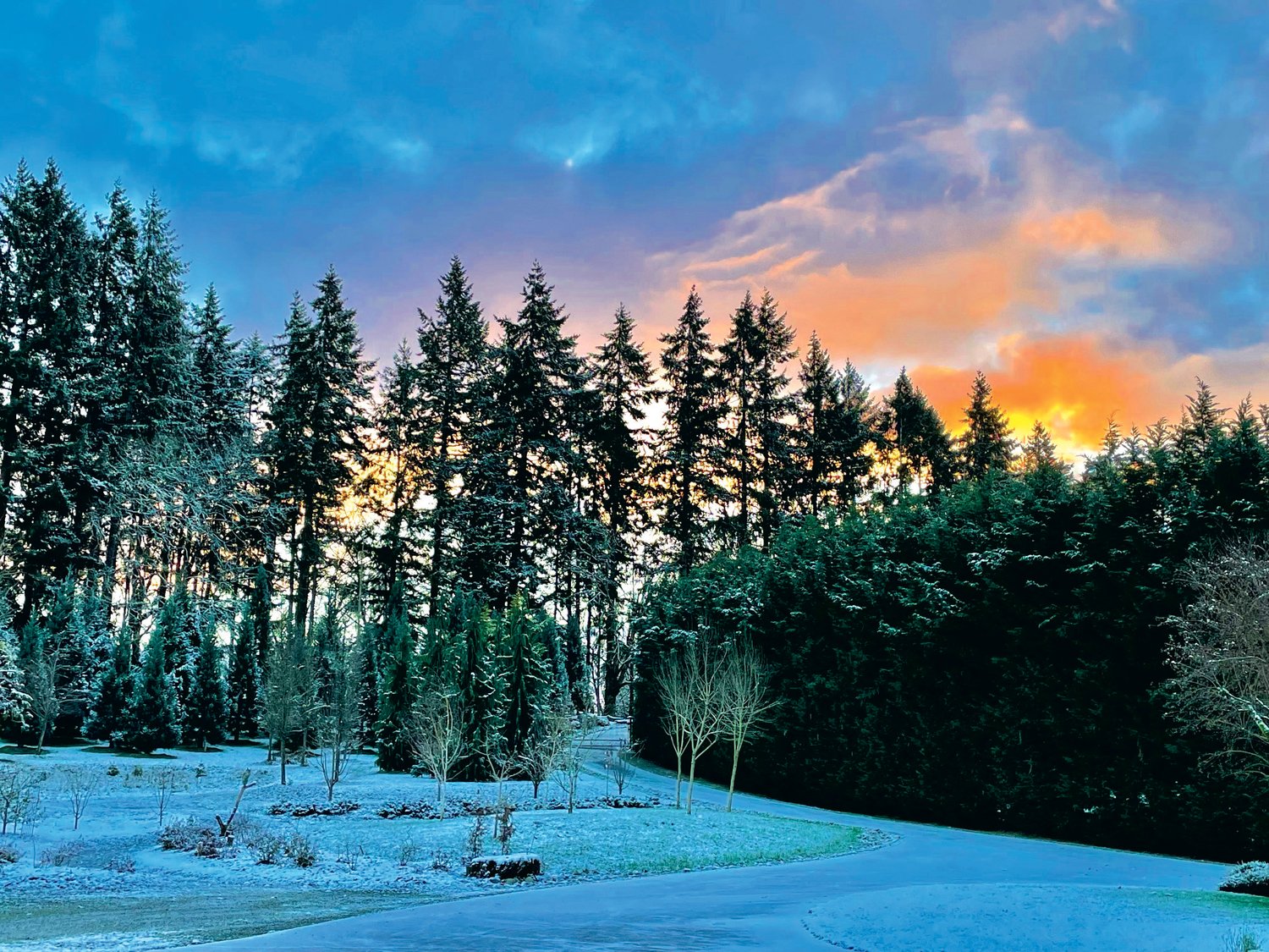 Bianca Streif took this photo from her Ridgefield property of a sunset on Dec. 27.