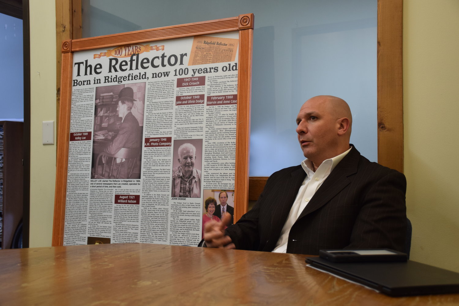 Washington State Rep. Peter Abbarno, R-Centralia, speaks to The Reflector on March 21.