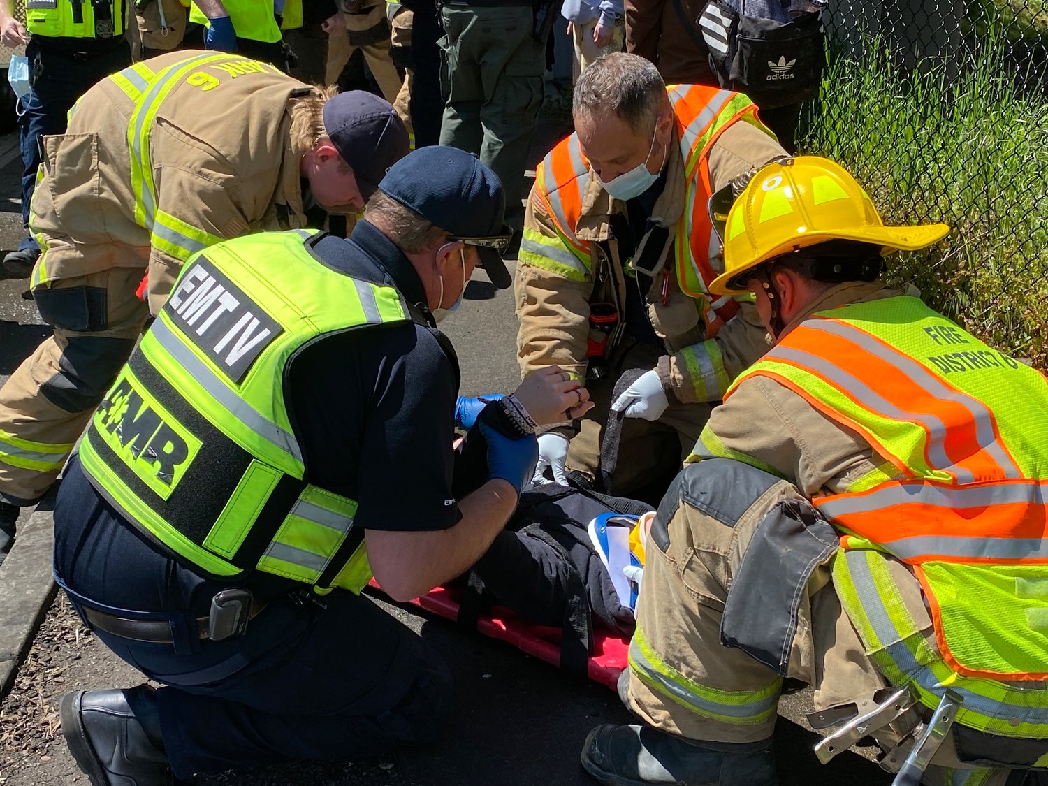 An SUV carrying 10 teenagers from Prairie High School spun off the road and rolled multiple times near 117th Street in Salmon Creek on May 19.