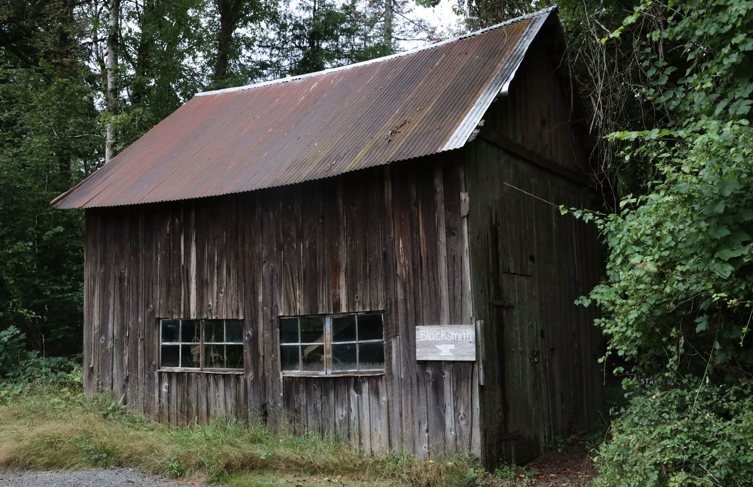 The Pomeroy Farm blacksmith shop, one of several historic buildings located at the farm