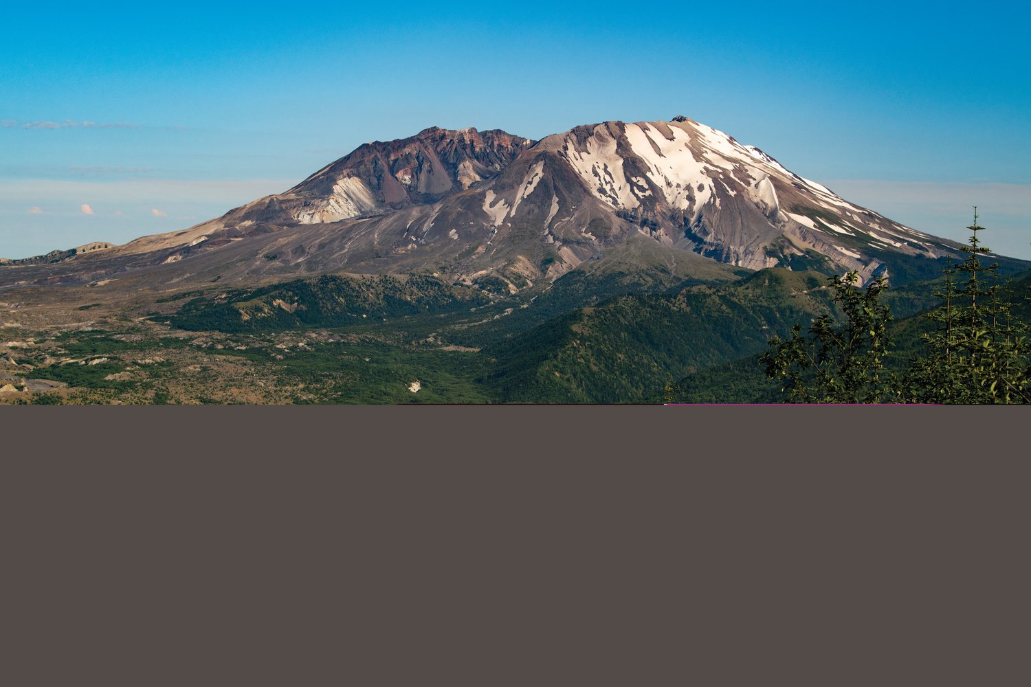Mount St. Helens is seen from Spirit Lake Highway on Tuesday, July 12, 2022.