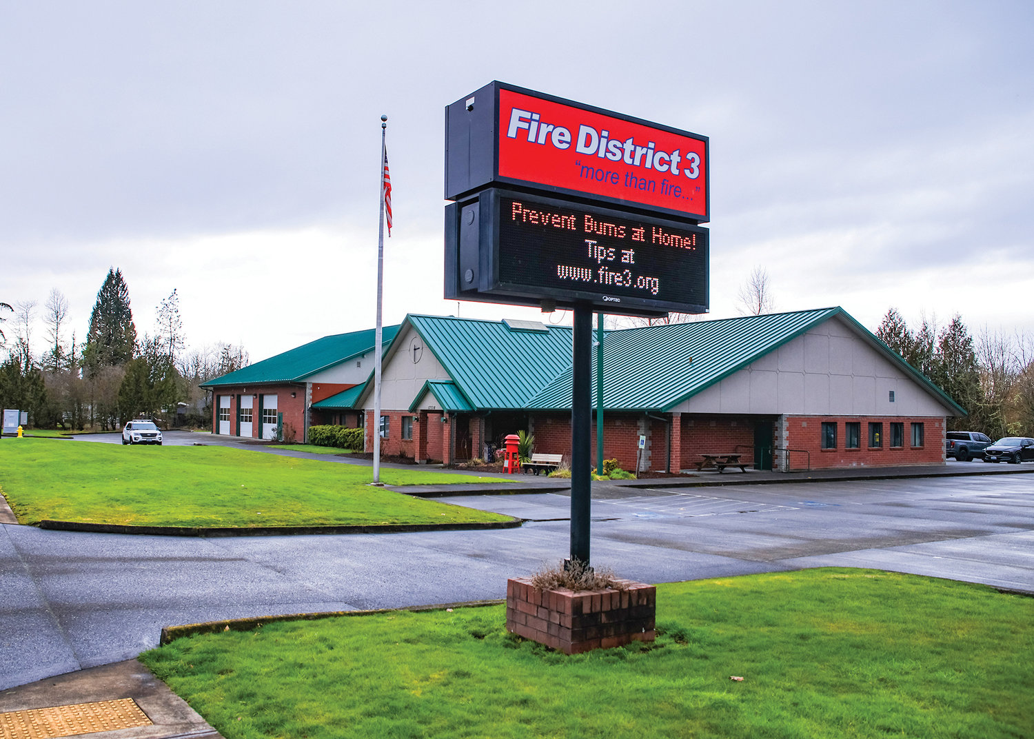 Clark County Fire District 3’s Station 31 headquarters is pictured in Hockinson on Monday, Feb. 27.