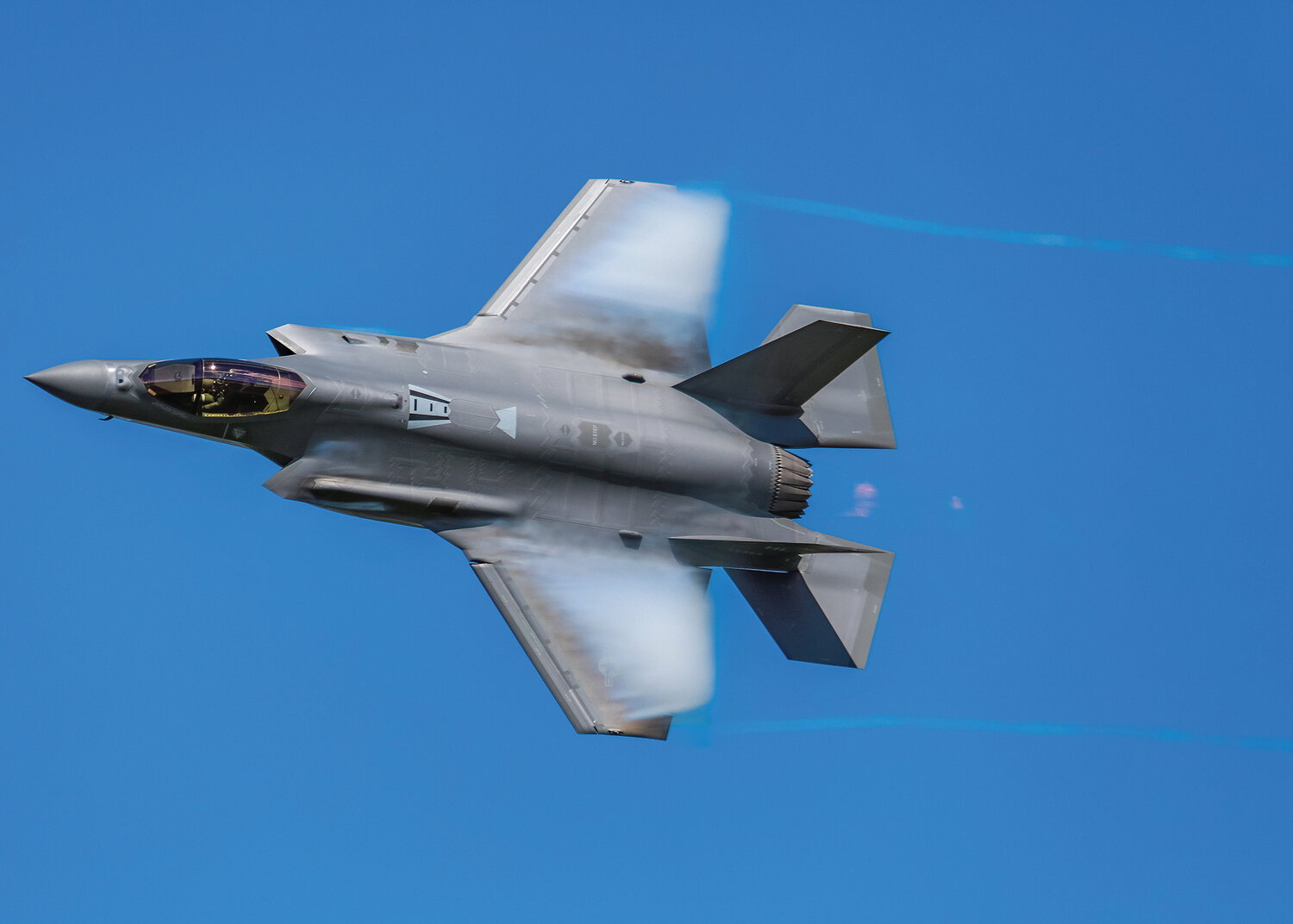 The U.S. Air Force F-35A Lightning II Demo Team takes part at last year's Oregon International Air Show at the Hillsboro Airport.