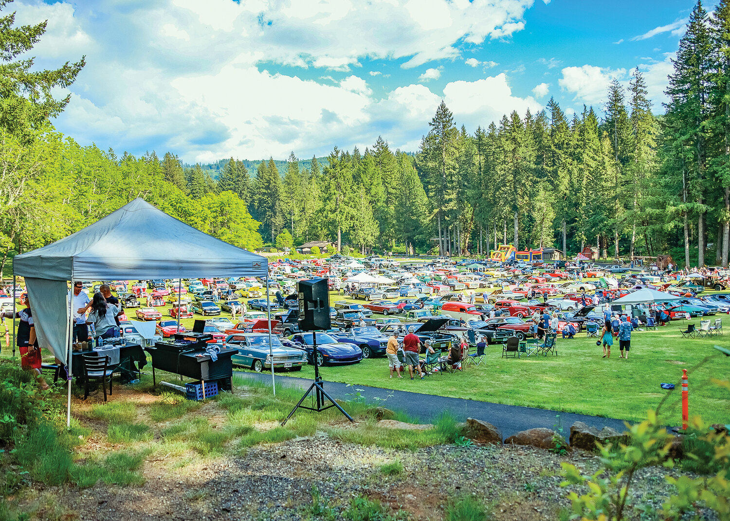 Special interest vehicles fill the cruise-in area of Alderbrook Park for the first cruise-in of the summer on Friday, May 26.