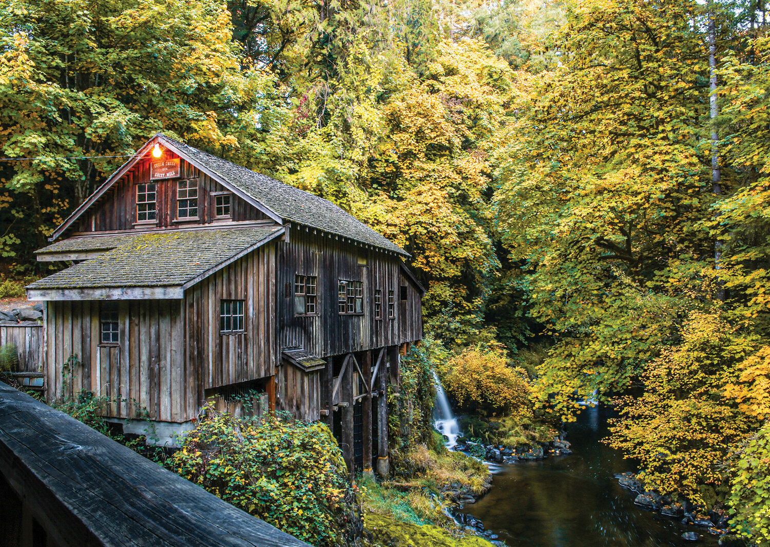 Right in North Clark County’s backyard and just a 24-minute drive from The Reflector’s Battle Ground office, the Cedar Creek Grist Mill is pictured as summer turns to fall.