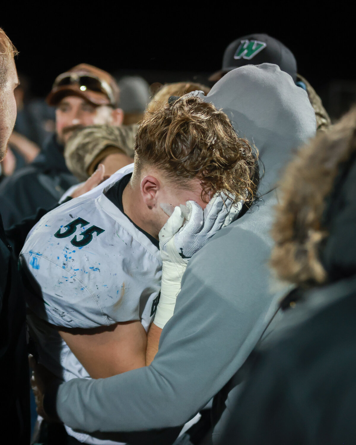 Woodland’s Jess Starr, like many others, was emotional after the Beavers clinched their first league title since 2007 on Friday, Oct. 27.