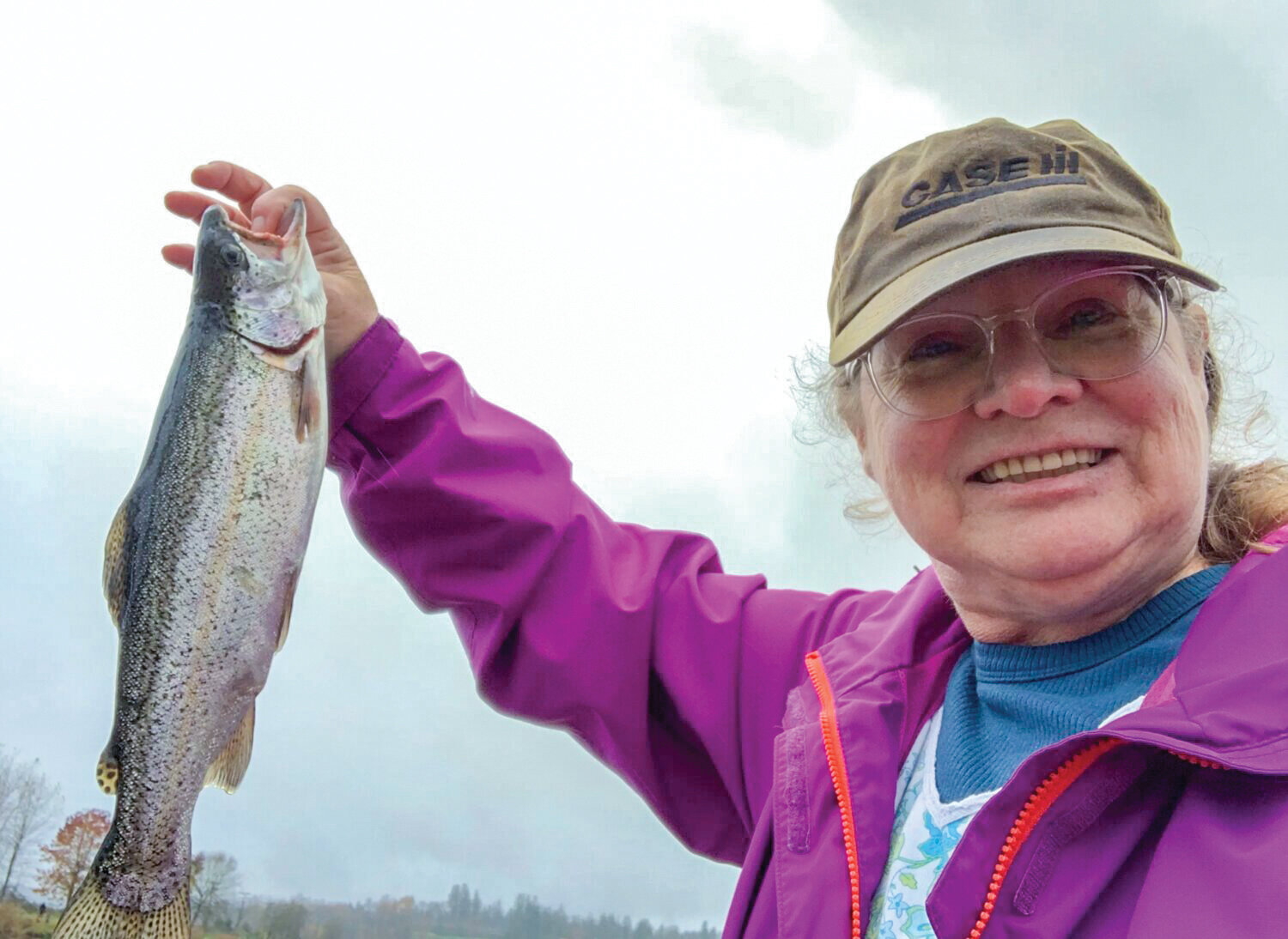 This Black Friday 15-inch rainbow trout was caught on power eggs and a bobber at Lake Tye in Monroe.