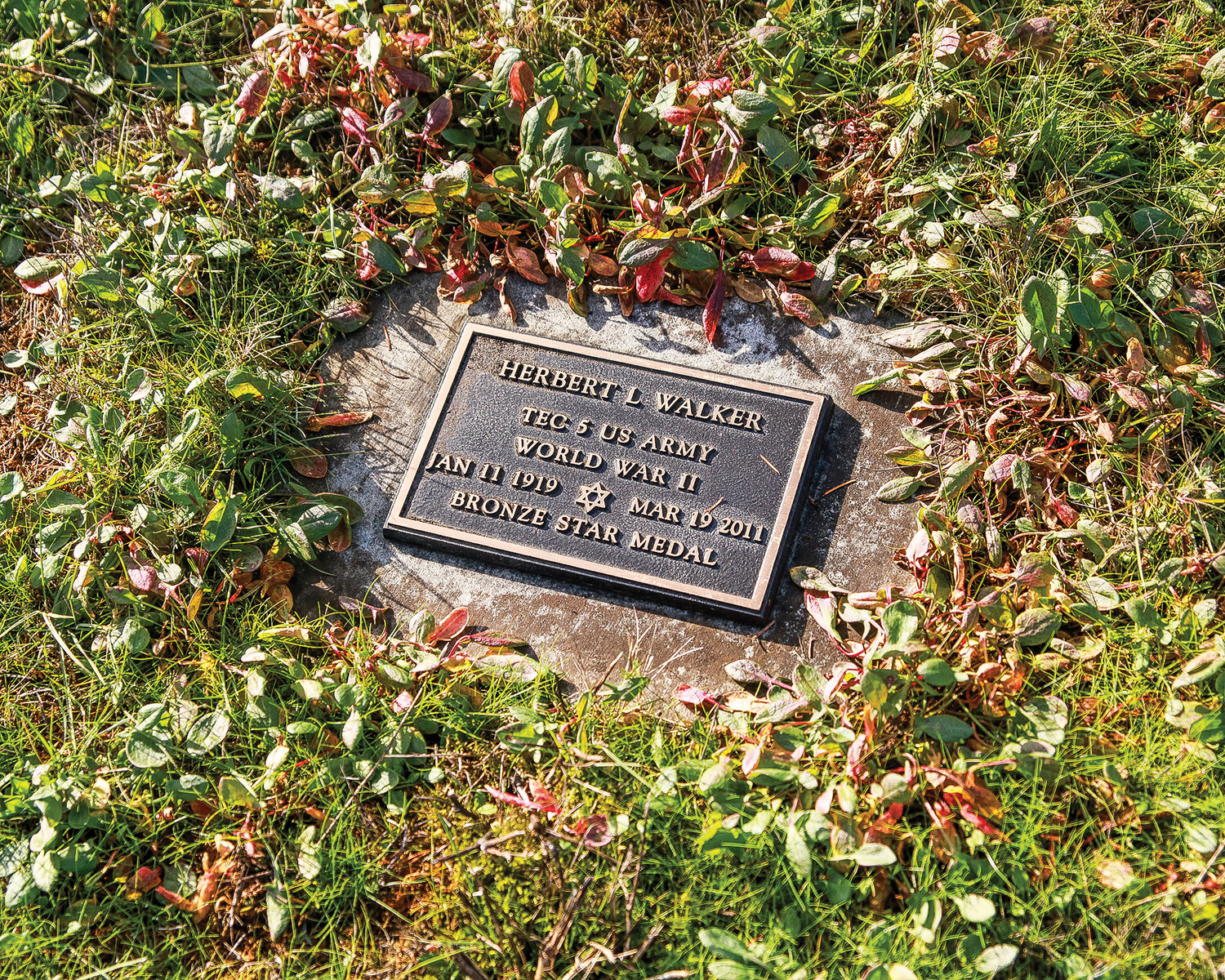 An example of a newer temporary marker at the Brush Prairie Cemetery.